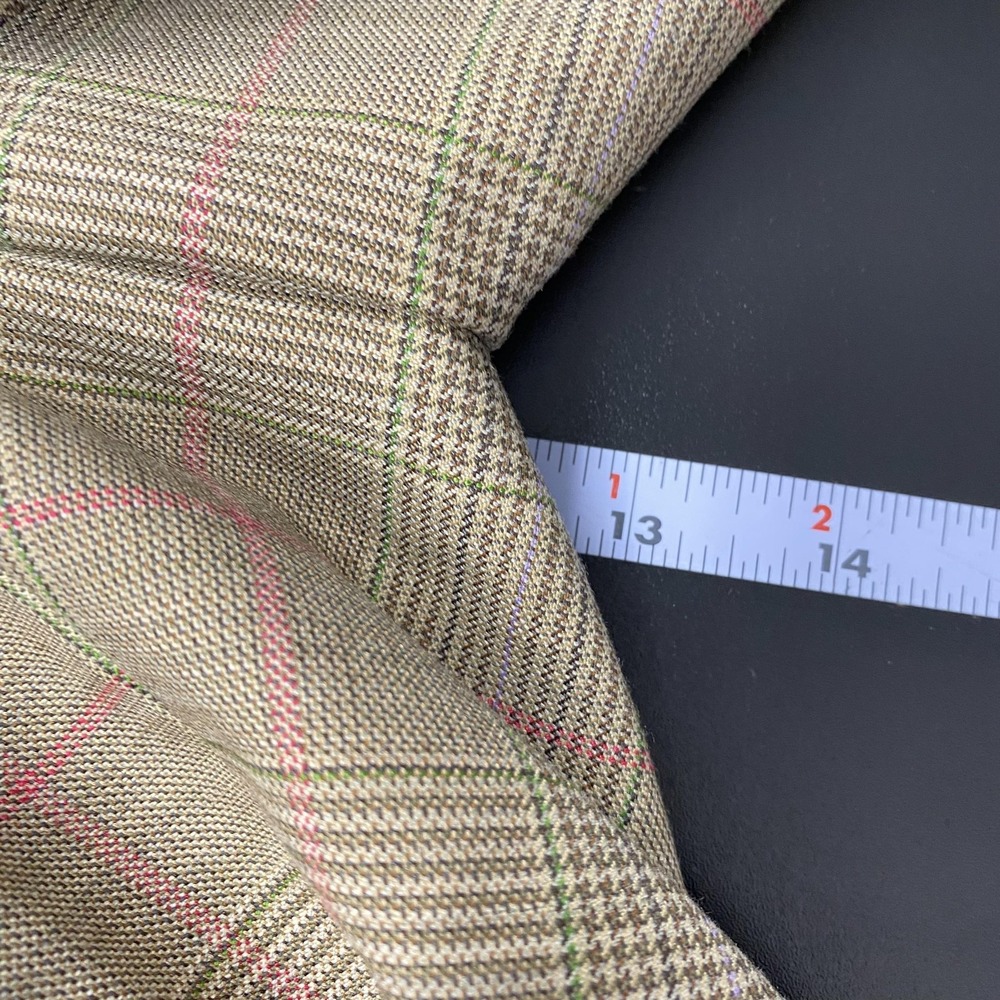 NWT Express Pants Womens 8 Tan Plaid Correspondent Stretch Dress Trouser Office - Picture 16 of 16
